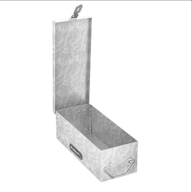 Stalwart 14" Silver Metal Lock Box with Handle