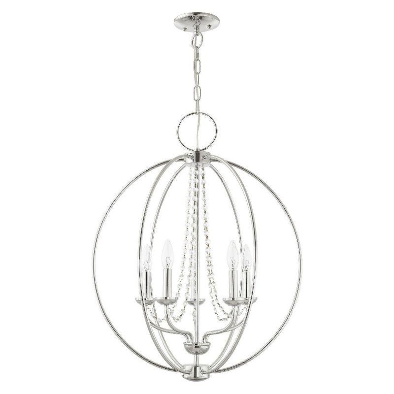 Livex Lighting Arabella 5 - Light Chandelier in  Polished Chrome