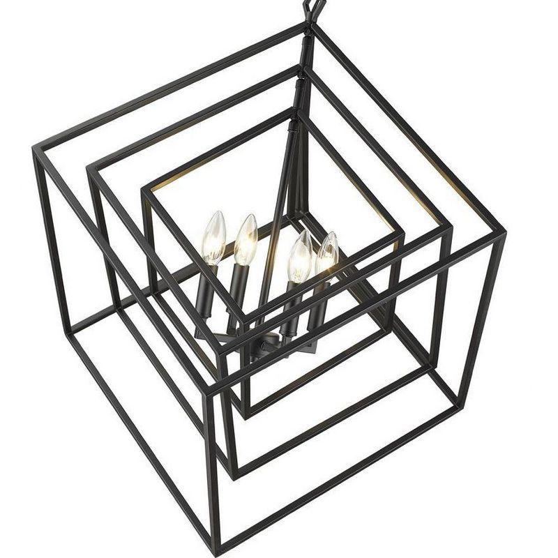 Z-Lite Euclid 4 - Light Chandelier in  Matte Black