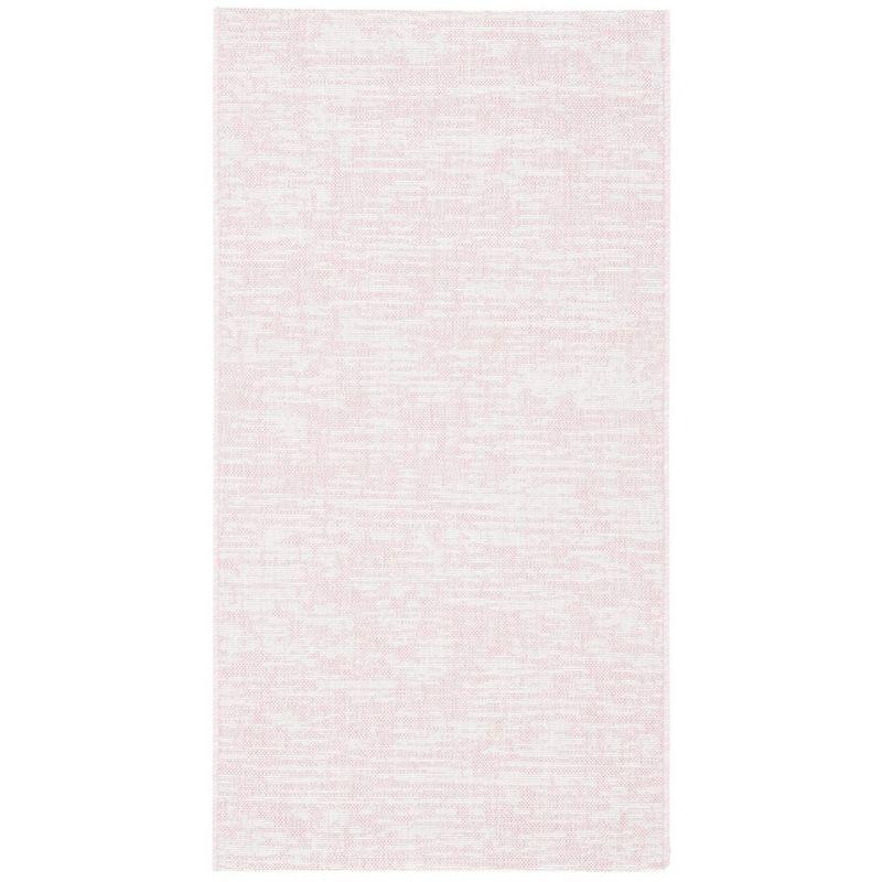 Ivory Synthetic Easy-Care Rectangular Indoor/Outdoor Rug