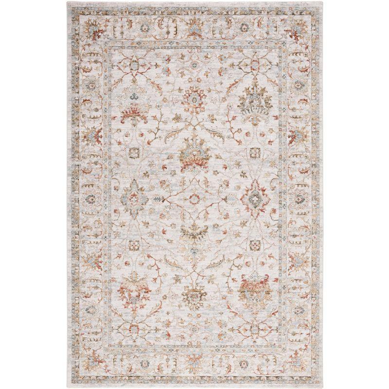 Hamilton HLT114 Power Loomed Area Rug - Ivory/Rust - 4'x6' - Safavieh.