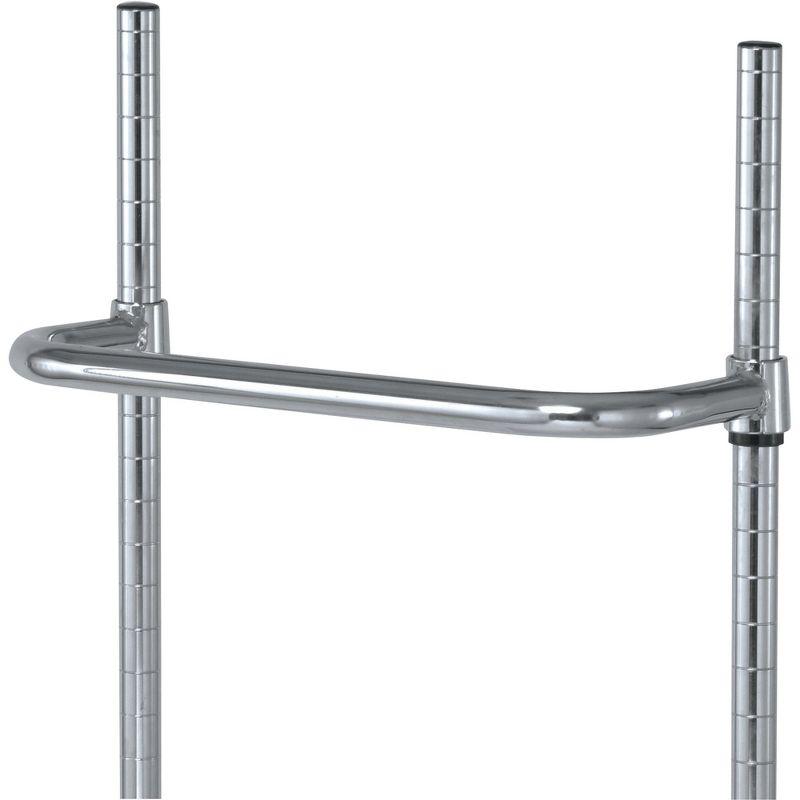 Chrome 24-Inch Push Handle for Wire Shelving