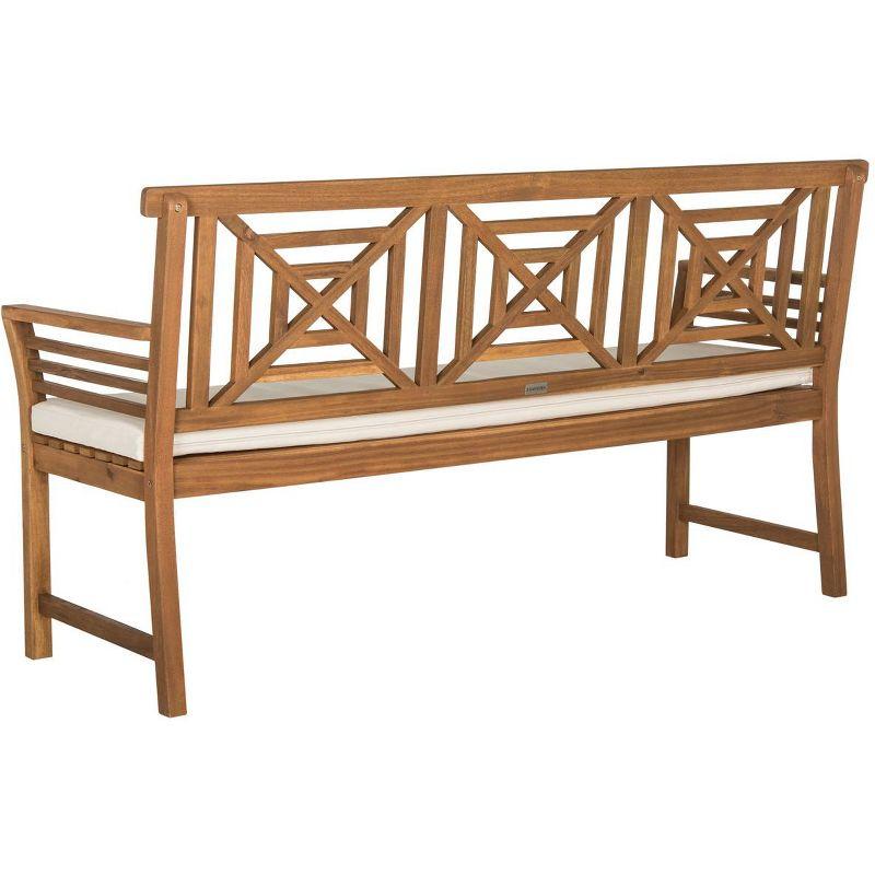 Del Mar 3 Seat Bench - Outdoor - PAT6737 - Natural/Beige - Safavieh