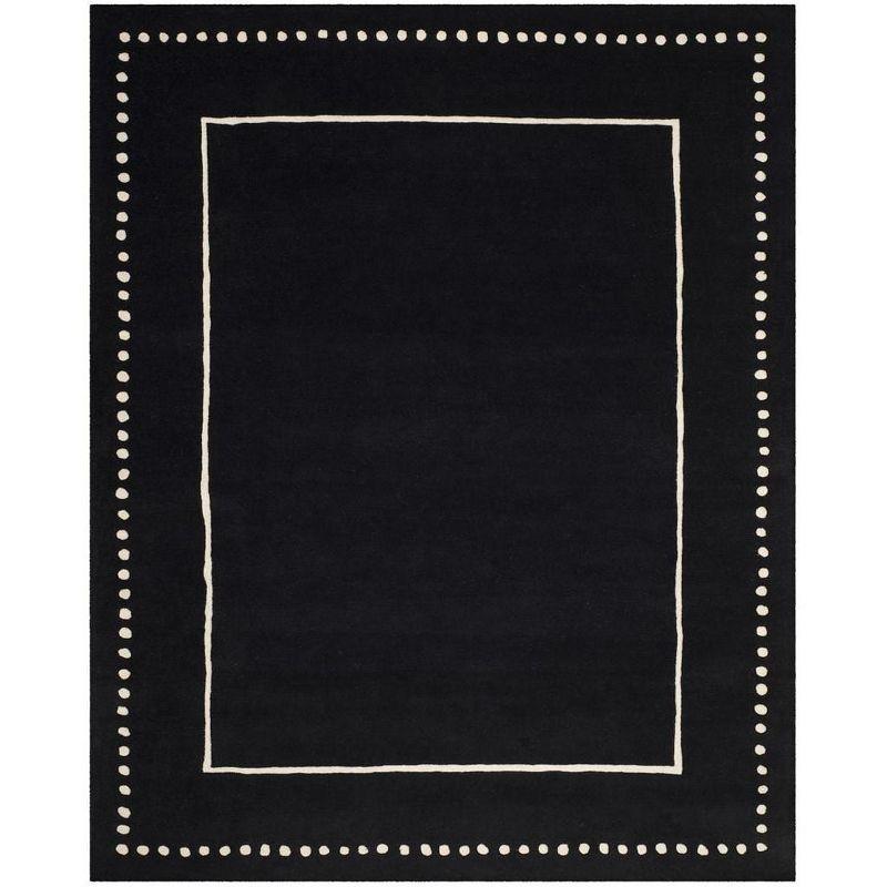 Bella BEL151 Hand Tufted Area Rug - Black/Ivory - 8'x10' - Safavieh.