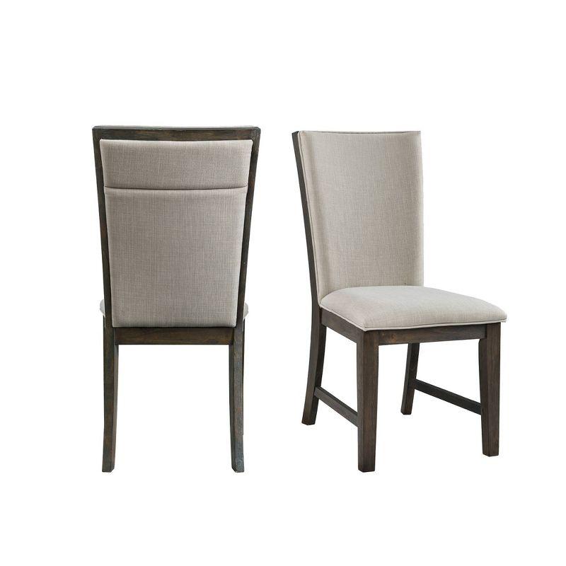 Jasper High Back Gray Upholstered Side Chair Set