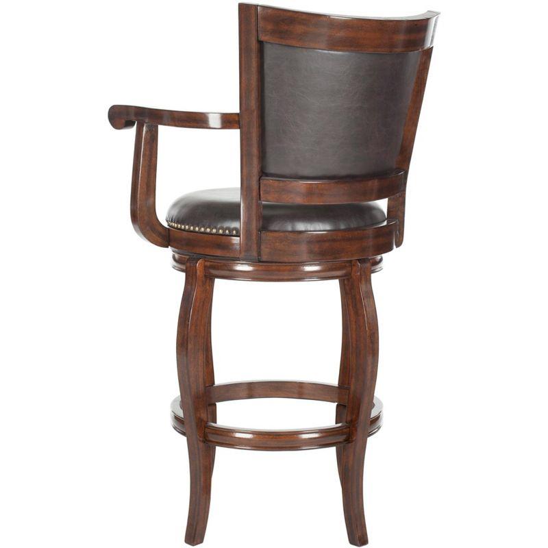 Gitano Swivel Bar Stool - FOX7009 - Espresso/Brown - Safavieh Couture