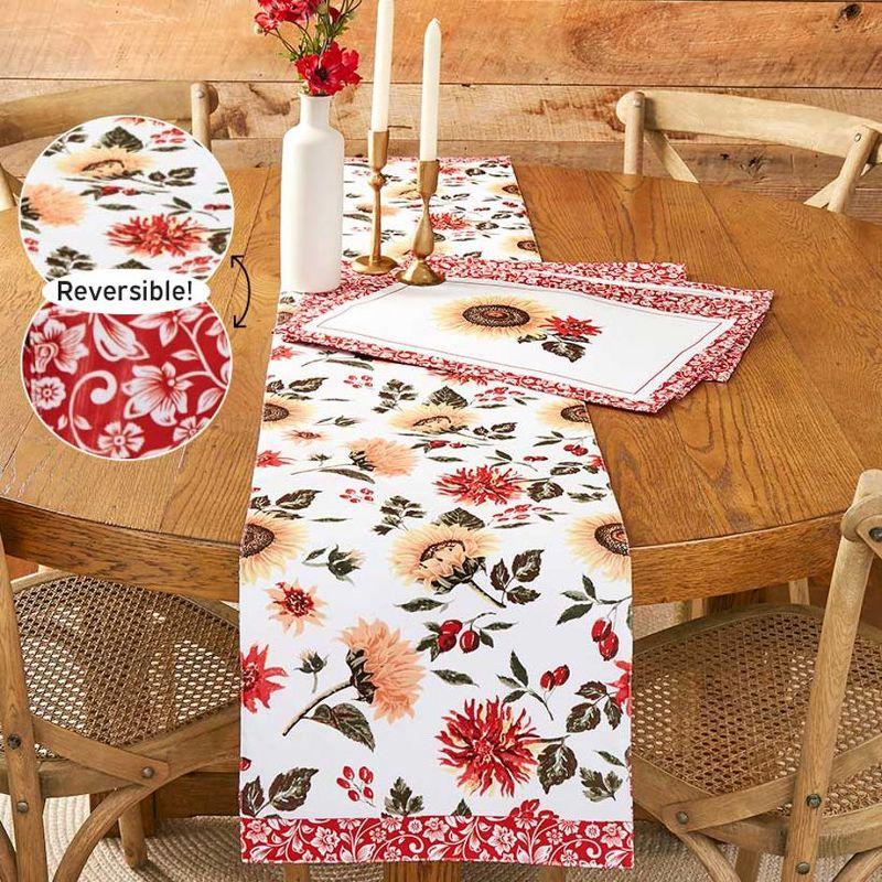 The Lakeside Collection Jacobean Sunflower Set of 4 Placemats and Runner - Set of 4 Placemats