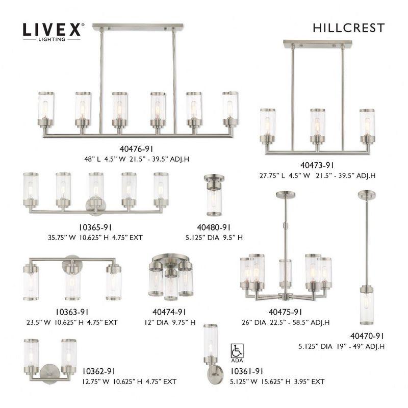 Livex Lighting Hillcrest 3 - Light Chandelier in  Brushed Nickel