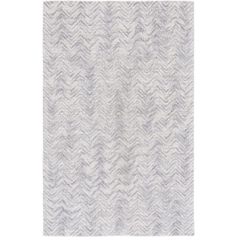 Metro Silver Hand-Tufted Wool 3' x 5' Area Rug