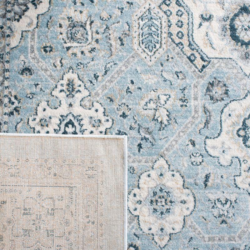 Isabella ISA916 Power Loomed Accent Rug - Blue/Creme - 2'2"x5' - Safavieh
