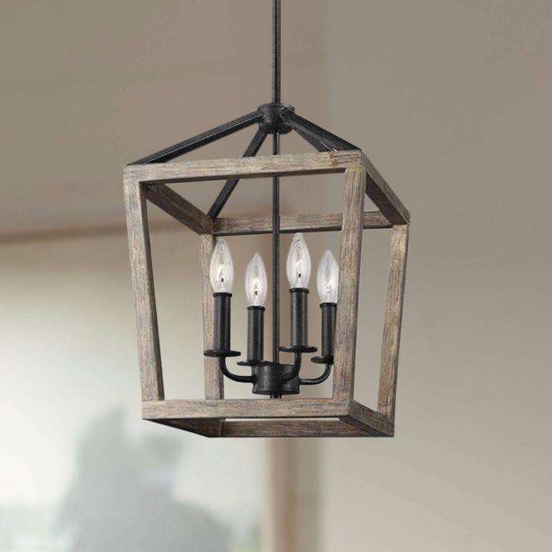 Buford Wood & Iron Chandelier (12"-26")