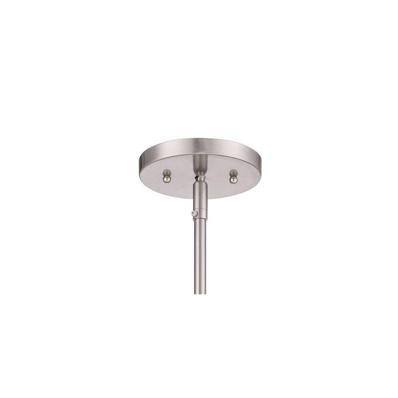 360 Lighting Cora Brushed Nickel Mini Pendant Light 11" Wide Modern Clear Textured Glass Shade for Dining Room House Foyer Kitchen Island Entryway