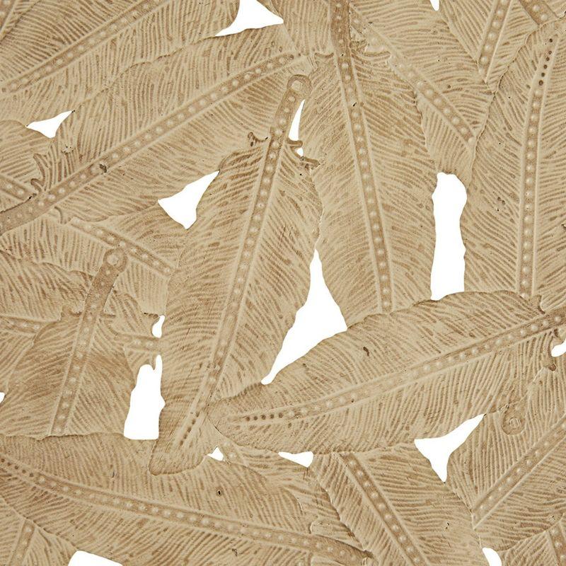 Latitude Run® Textured Feather 3-Piece Metal Disc Wall Decor Set