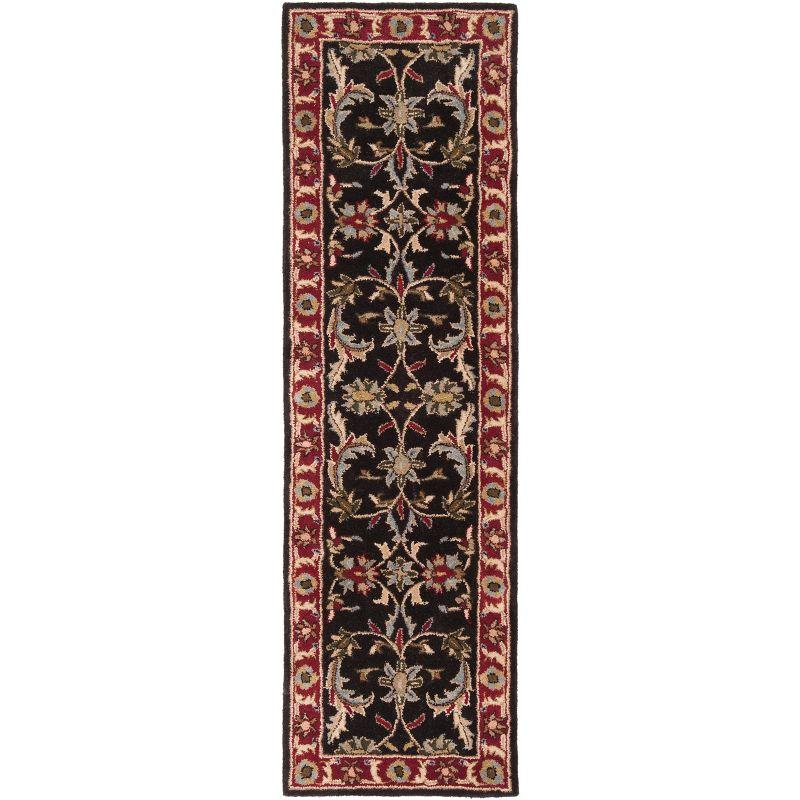 Heritage HG951 Hand Tufted Runner Rug - Chocolate/Red - 2'3"x10' - Safavieh.