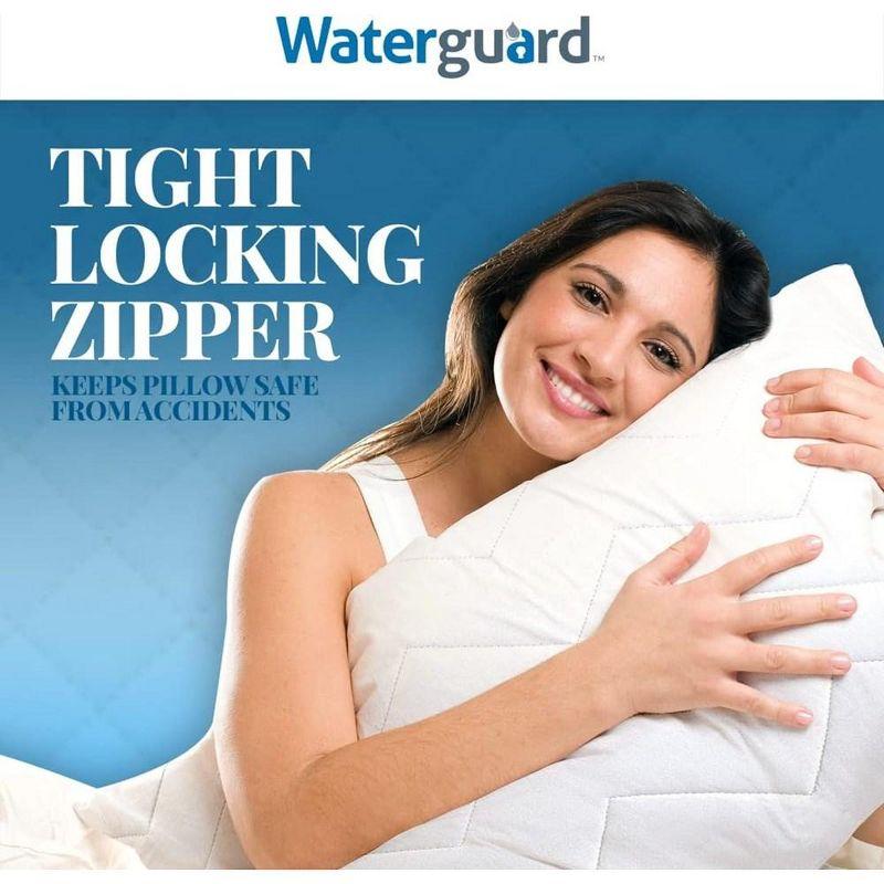 Waterguard Quilted Waterprof Cotton Top Pillow Protector Set of 8 White