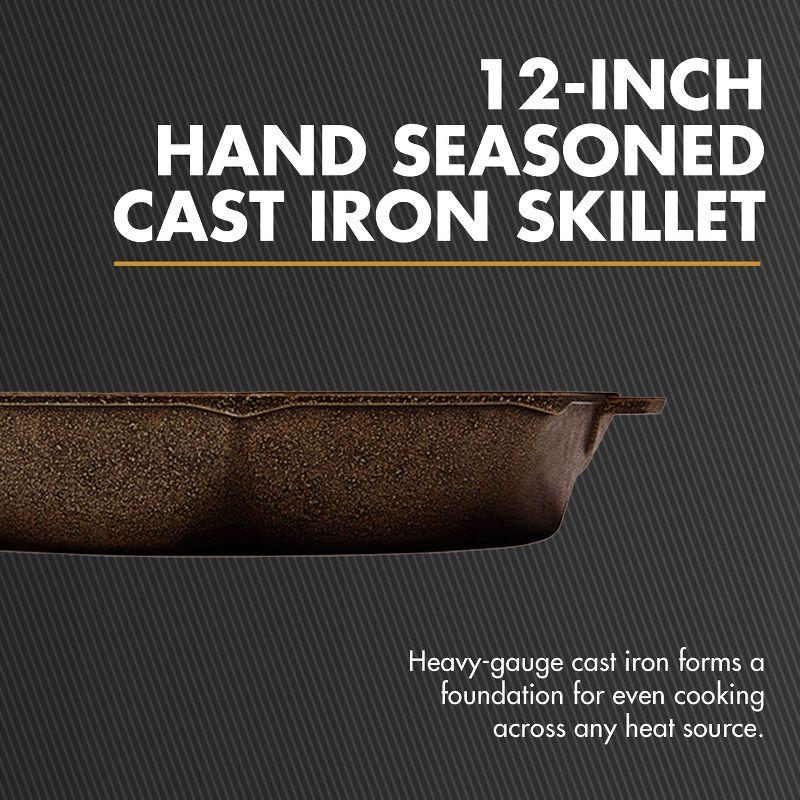 FINEX Cast Iron Skillet, Modern Heirloom, Handcrafted in the USA, Pre-seasoned with Organic Flaxseed Oil