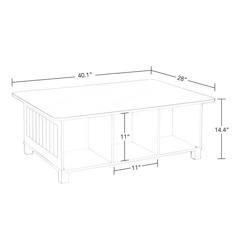 Kids' 6 Cubby Storage Activity Table - RiverRidge Home