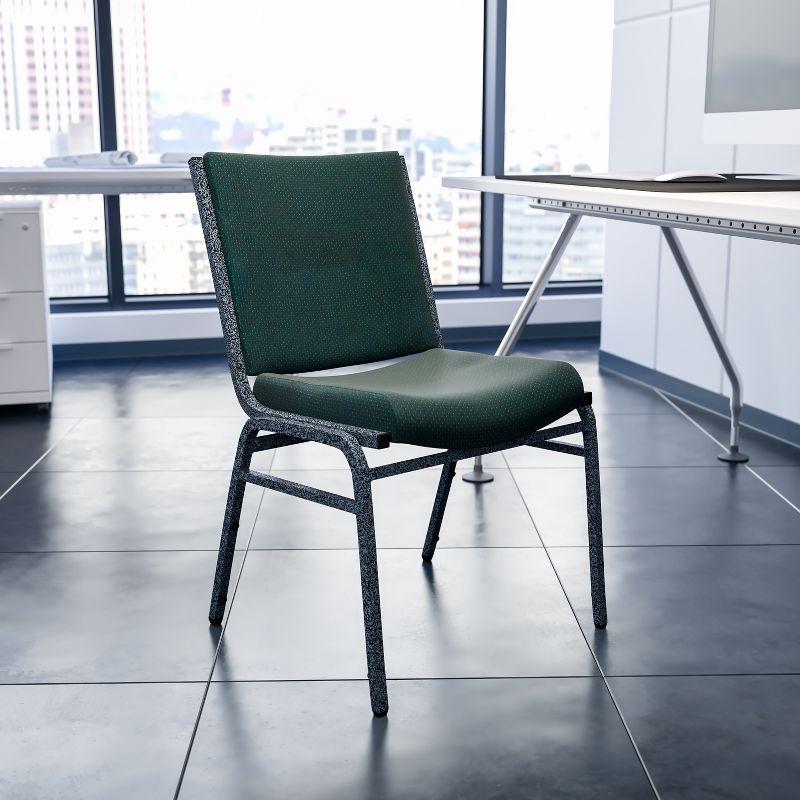 Flash Furniture HERCULES Series Heavy Duty Green Patterned Fabric Stack Chair