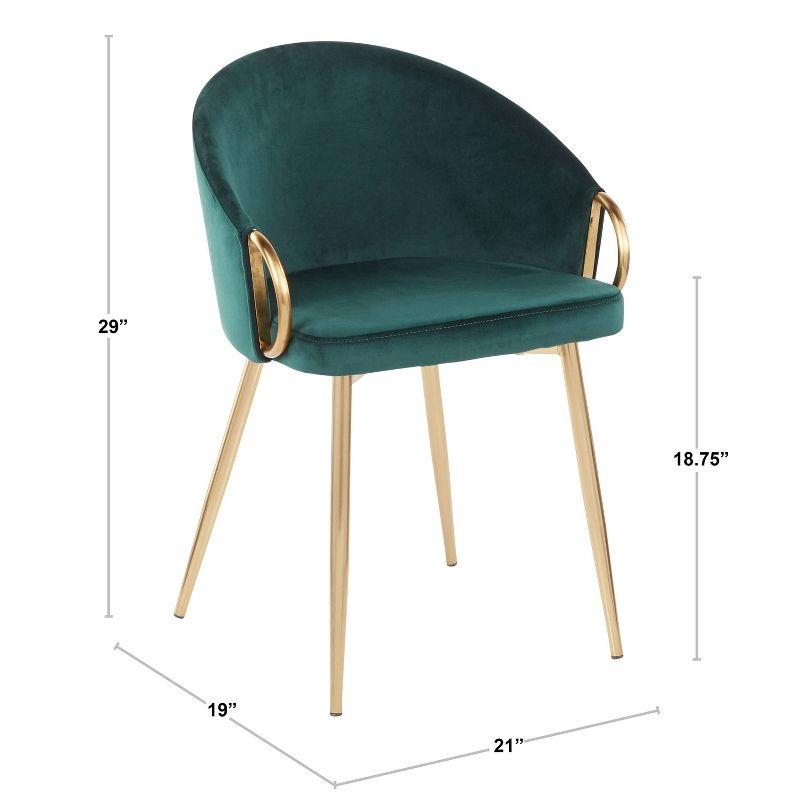 Claire Contemporary and Glam Dining Chair - LumiSource