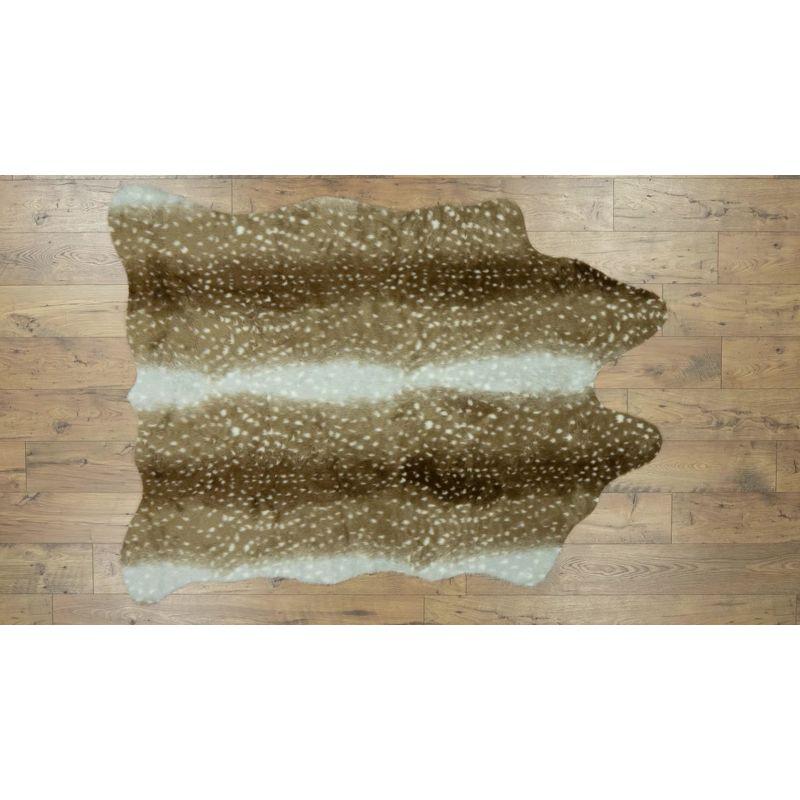 Shaped Faux Animal Hide Rug