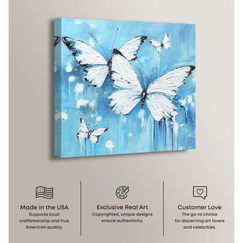 Art Remedy Art Remedy Textured Blue Butterflies Framed Butterfly 56175