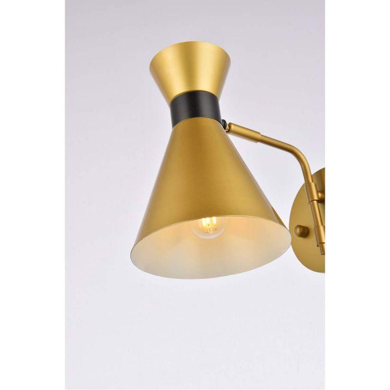 Elegant Lighting Halycon 6 inch light brass wall sconce