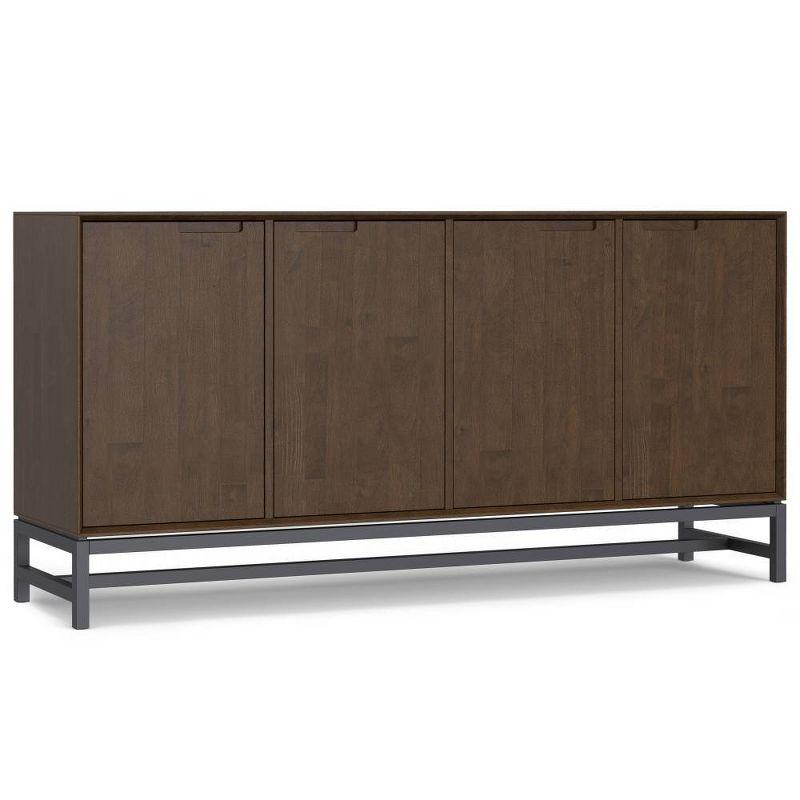 WyndenHall Devlin 4 Door Sideboard Buffet Walnut Brown