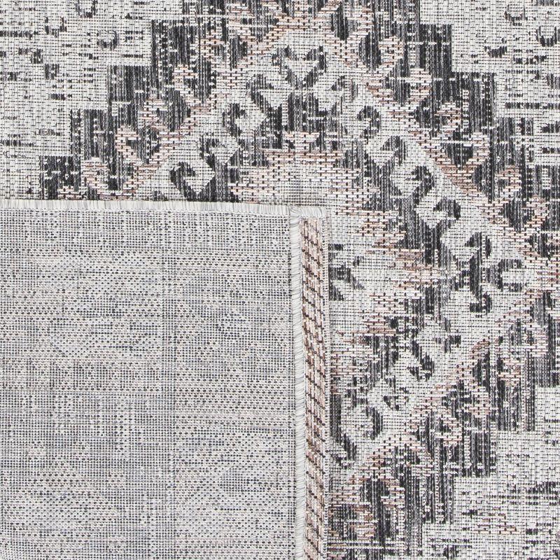 Courtyard CY8546 Power Loomed Indoor and Outdoor Area Rug - Light Grey/Light Beige - 6'7"x9'6" - Safavieh