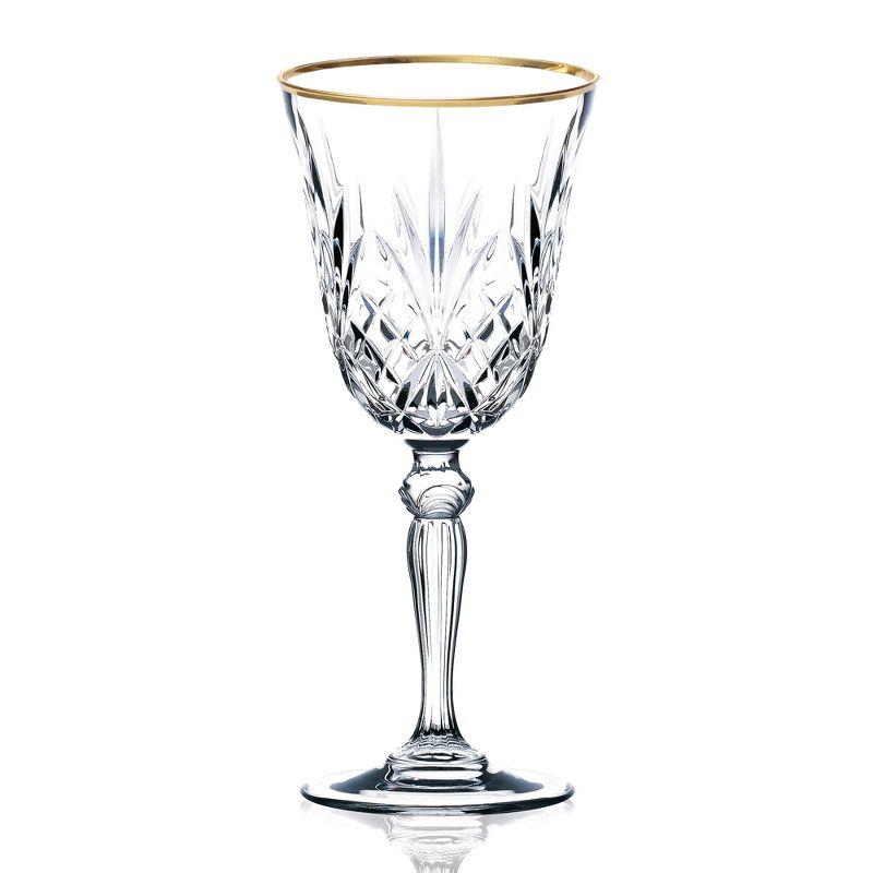 Lorren Home Trends Siena 6oz. Crystal Cordial Glass Set (Set of 4)