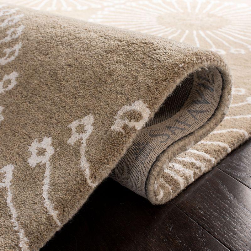 Soho SOH821 Hand Tufted Area Rug - Beige/Brown - 6'x6' - Safavieh.