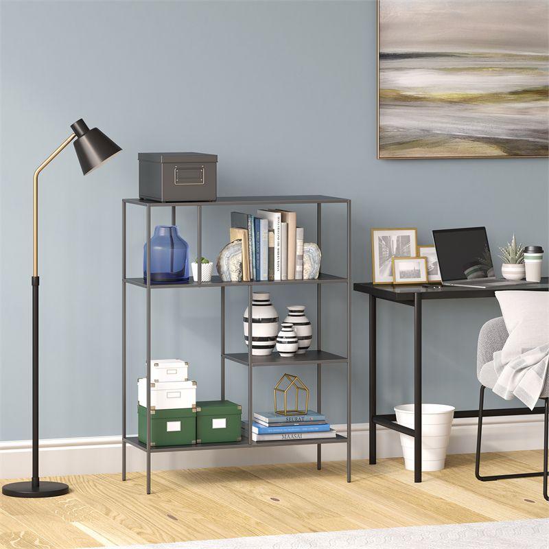 48" Tall Gunmetal Gray Bookcase - Henn&Hart