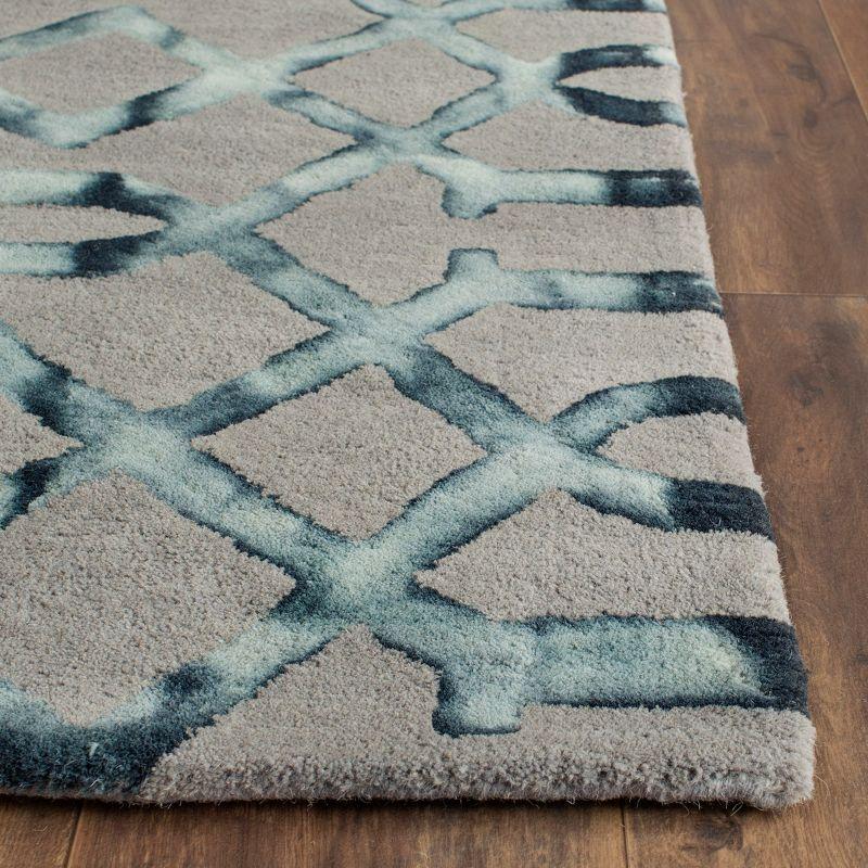 Charcoal Grey Elegance 7' Square Hand-Tufted Wool Rug