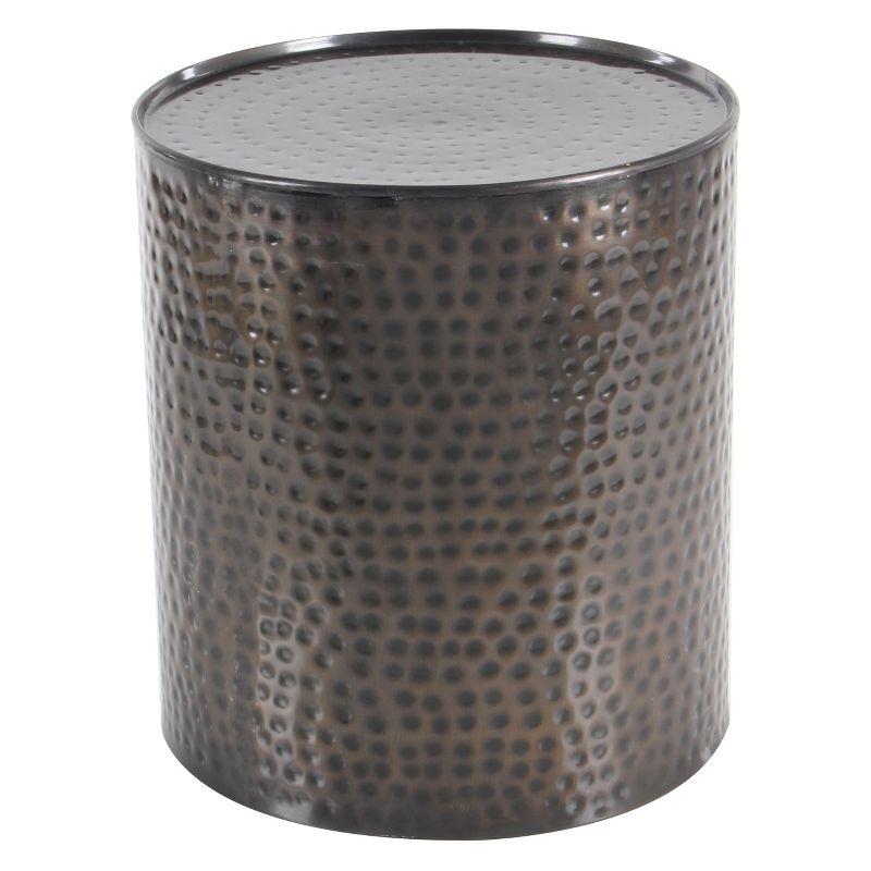 Metal Cylinder Accent Tables (Set of 3) Brown - Olivia & May