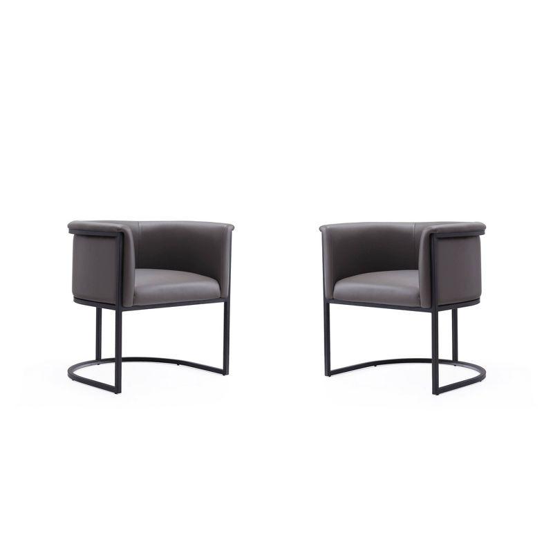 Ceets Bali Saddle And Black Faux Leather Dining Chair (Set Of 2) (Set of 2)