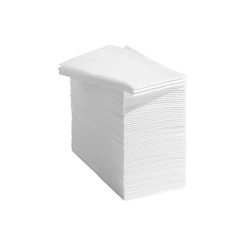 Prestee 50 Linen Feel Disposable White Paper Napkins