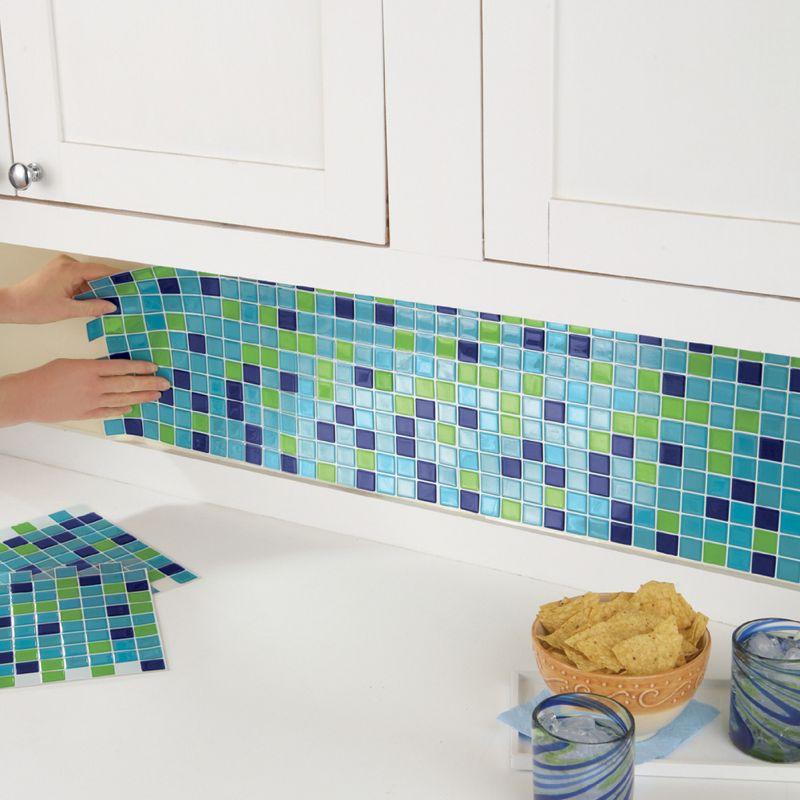 Winston Brands Mosaic 10'' W x 10'' L Gel Peel and Stick Mosaic Tile