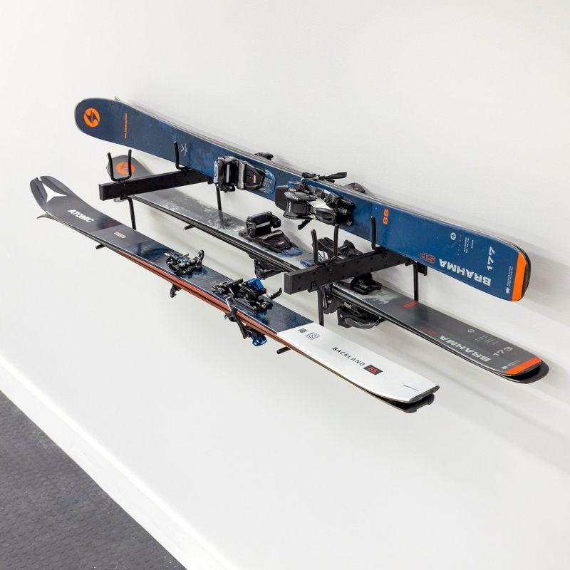StoreYourBoard Cascade Snowboard & Ski Organizer | Horizontal Wall Mount