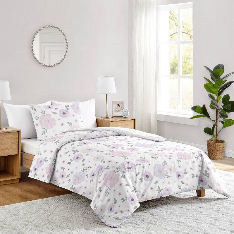 Watercolor Microfiber Comforter Set