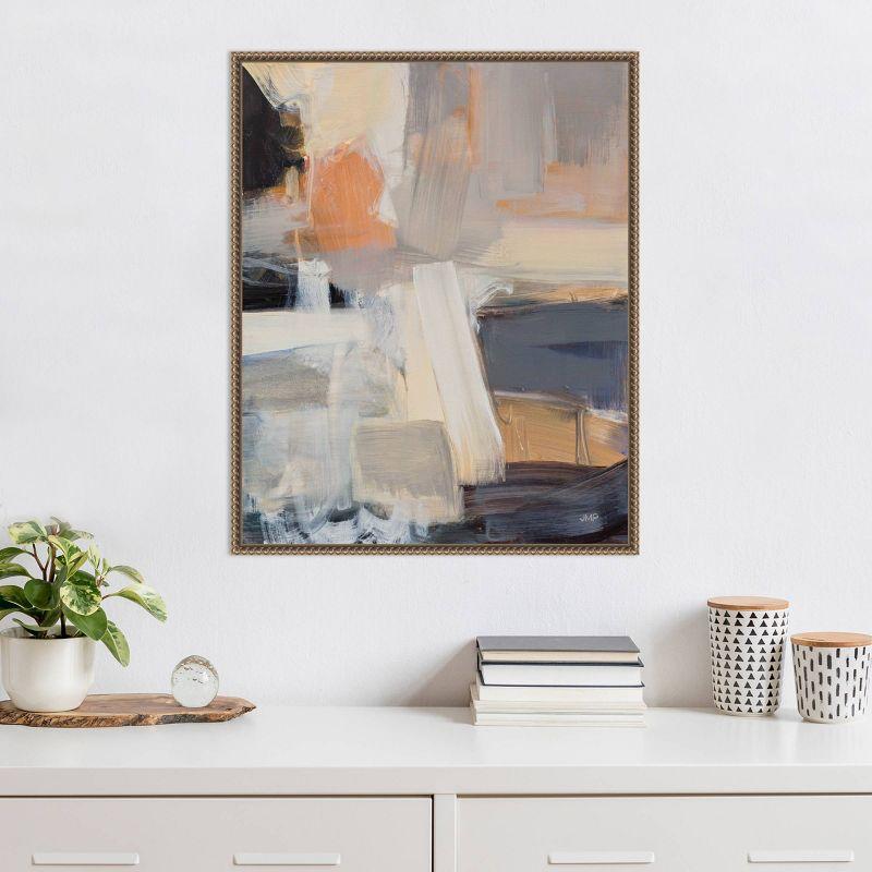 23"x28" Beale Street Abstract I by Julia Purinton Framed Canvas Wall Art Print Bronze - Amanti Art: Modern Lithograph, Polystyrene Frame