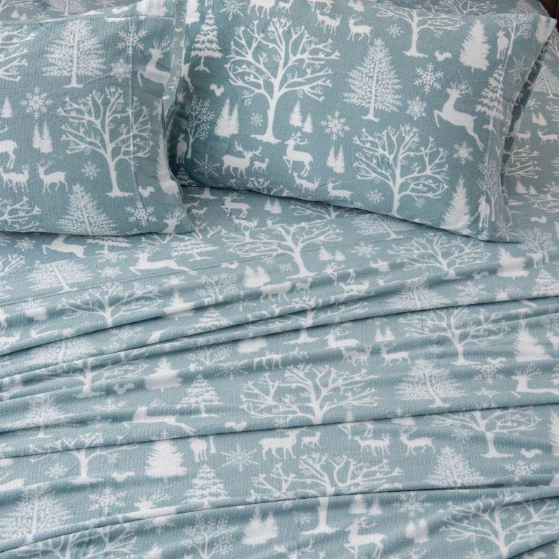 Printed Velvet Plush Fleece Sheet Set - Great Bay Home