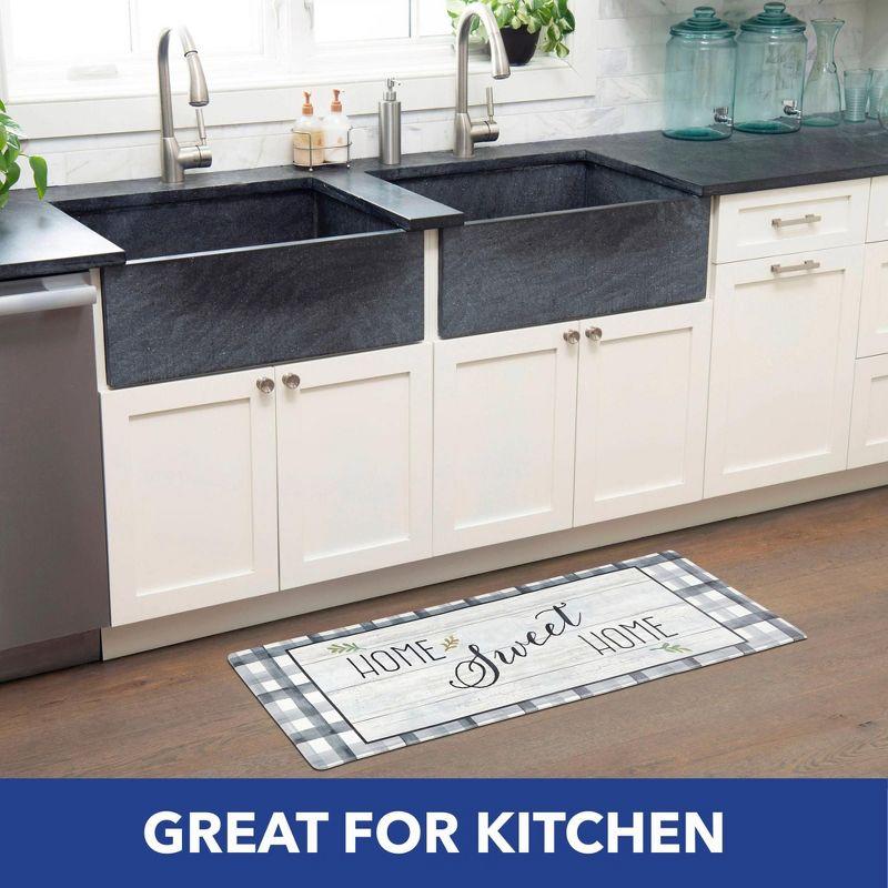 SoHome Cozy Living Home Sweet Home Farmhouse Buffalo Check Border Anti-Fatigue Mat