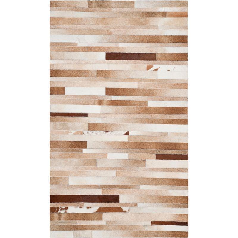 Studio Leather STL218 Hand Woven Indoor Accent Rug - Tan/Ivory - 2'3"x5' - Safavieh