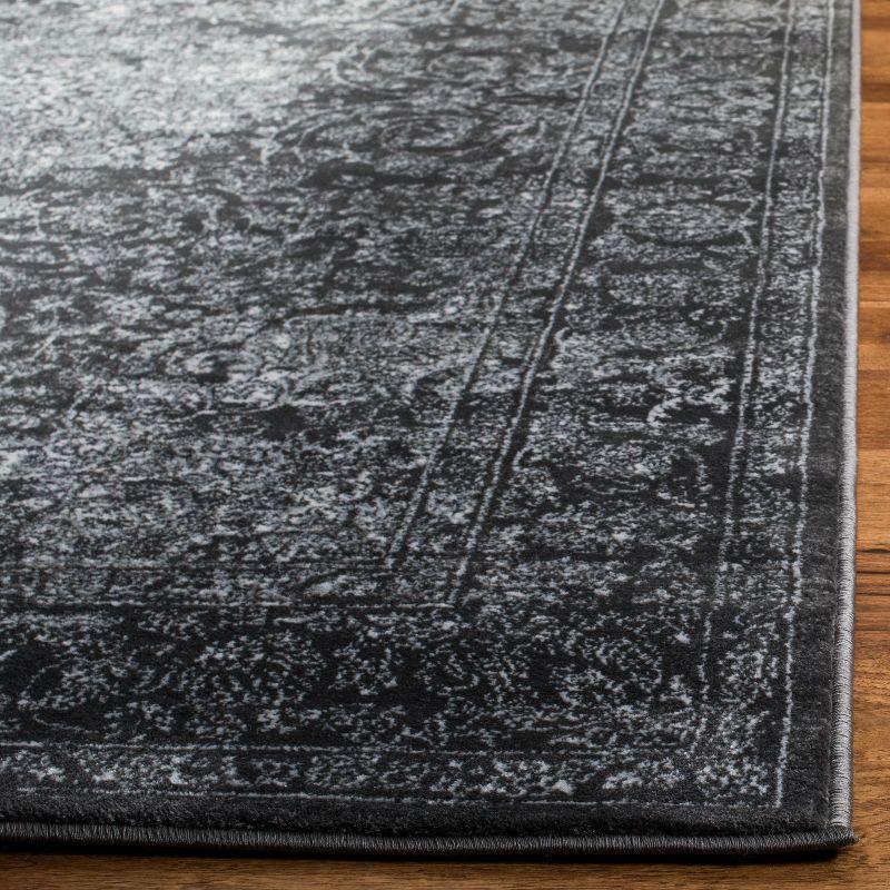 Carnegie CNG631 Power Loomed Area Rug - Dark Grey/Cream - 4'x6' - Safavieh.