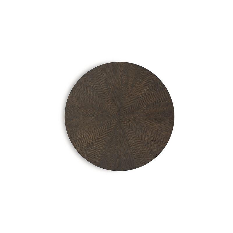 Signature Design by Ashley Contemporary Brazburn End Table Dark Brown/Gold Finish