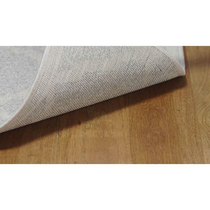 Wheat Beige Geometric Synthetic 4' x 6' Reversible Area Rug