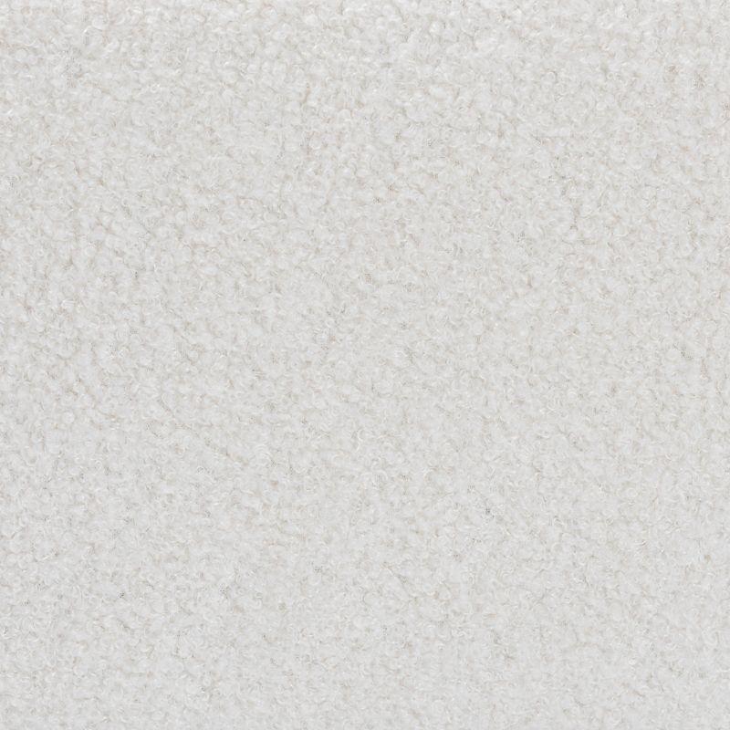 Baxton Studio Naara Modern and Contemporary Ivory Boucle Upholstered and Black Finished Wood Accent Chair