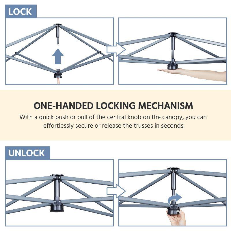 Yaheetech 10x10ft Pop-up Canopy with One-Push-To-Lock Setup Mechanism