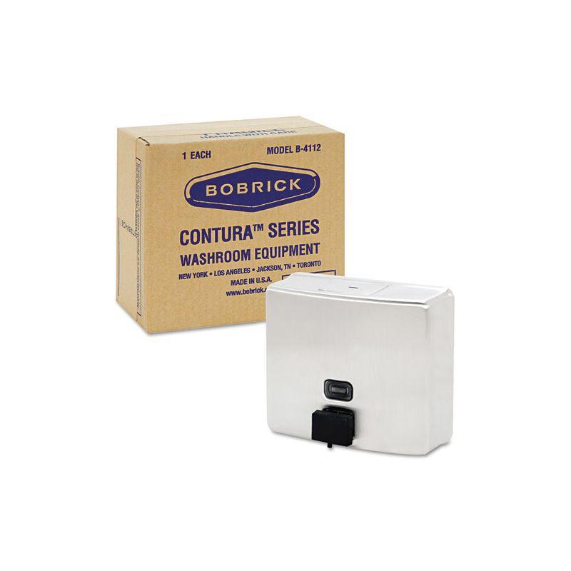 Bobrick ConturaSeries Surface-Mounted Liquid Soap Dispenser, 40 oz, 7 x 3.31 x 6.13, Stainless Steel Satin