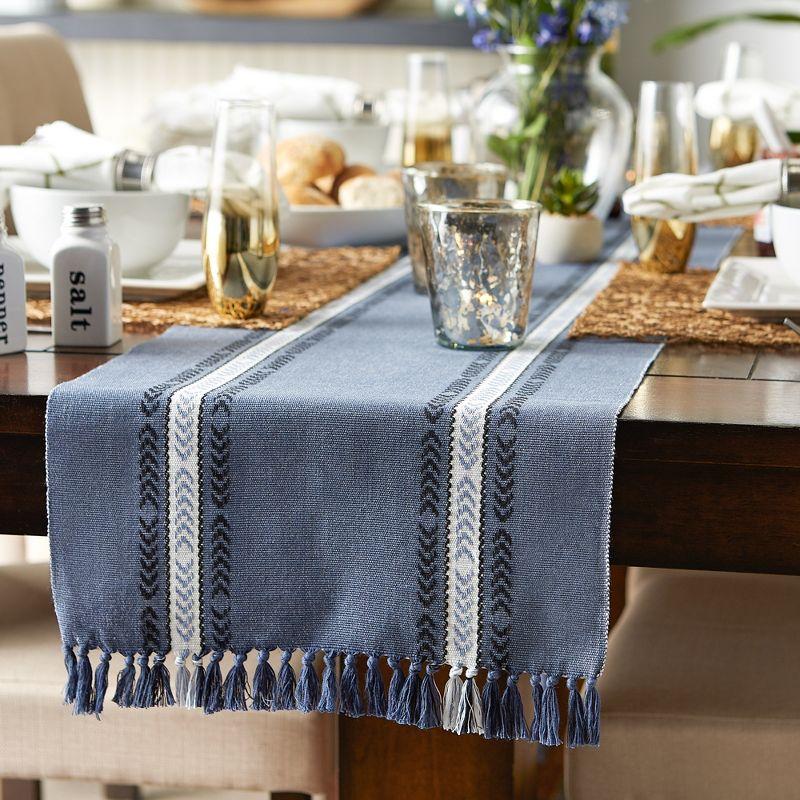 Union Rustic Aleahya Striped 100% Cotton Table Runner