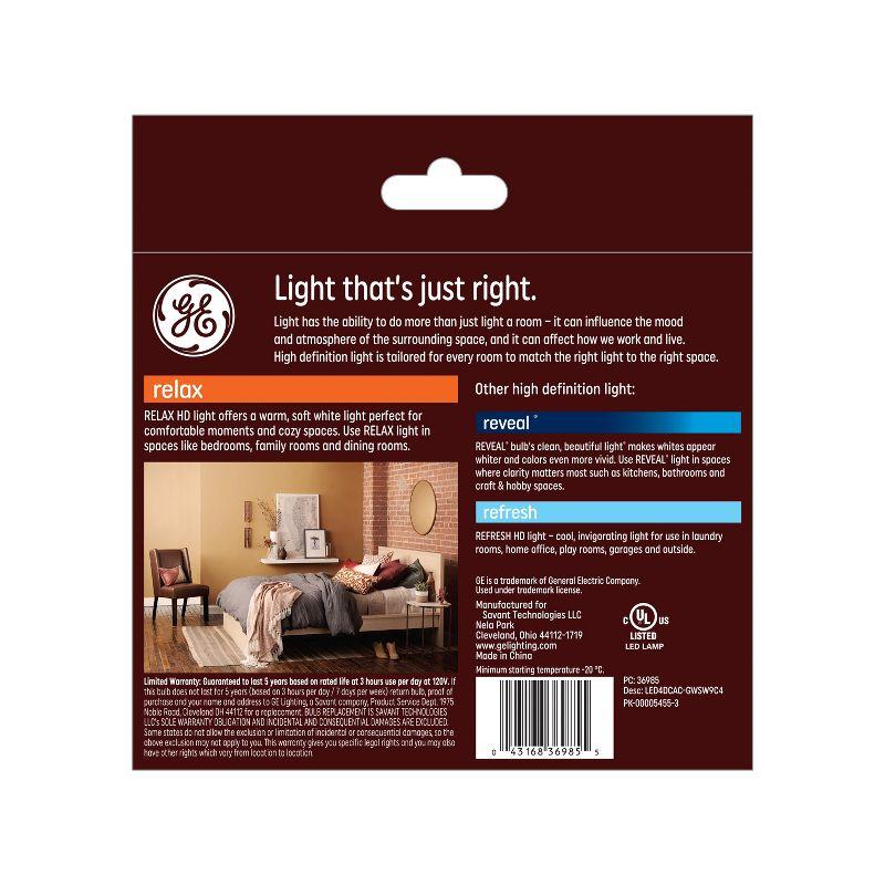 GE 4pk 40W Refresh LED Decorative Light Bulbs